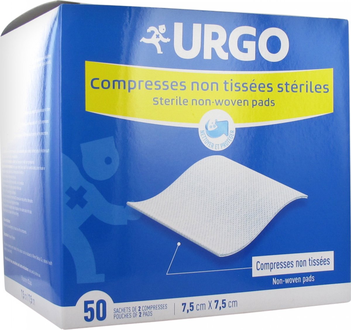 Goedkoopste Urgo Steriele Swabs 7,5 x 7,5 cm 50 Verpakkingen van 2 Non-Woven Swabs