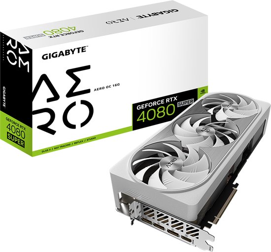GIGABYTE GeForce RTX 4080 SUPER AERO OC 16G - Videokaart - 16GB GDDR6X - PCIe 4.0 - 1x HDMI - 3x DisplayPort