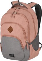 Handbagage Rugzak met Laptopvak voor 15,6 Inch - Rugtas - Stijlvolle Look 45 cm, 22 Liter - Roze, Grijs - Laptoptas Heren
