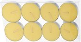 Citronella waxine lichtjes/kaarsjes - 8x - citrusgeur