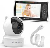 Quality4Less™ - Babyfoon avec caméra - Contrôlé à distance - Audio et vidéo - Babyfoon sans fil - Écran HD 5 pouces - Geen application ni WiFi requis