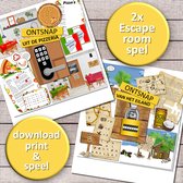 2x Escape room spel voor kinderen 8 t/m12 jr. – escape bundel 9 – download, print & speel – kinderfeestje