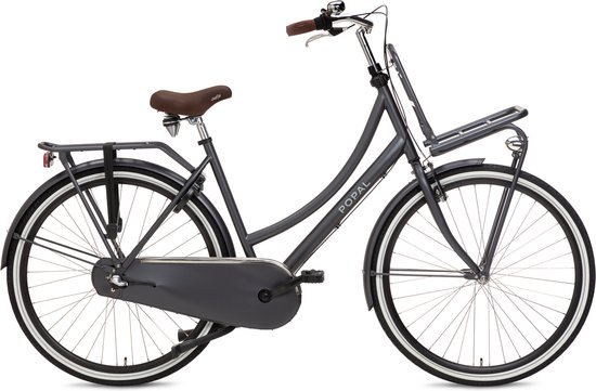 Vélo de transport Popal Daily Dutch Basic+ N3 - Vélo de ville - Femme - 47 centimètres - Blauw Petrol