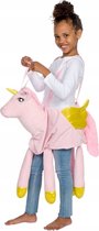 Funny Op rug van Eenhoorn / Unicorn - Carry me kostuum kinderen - One Size