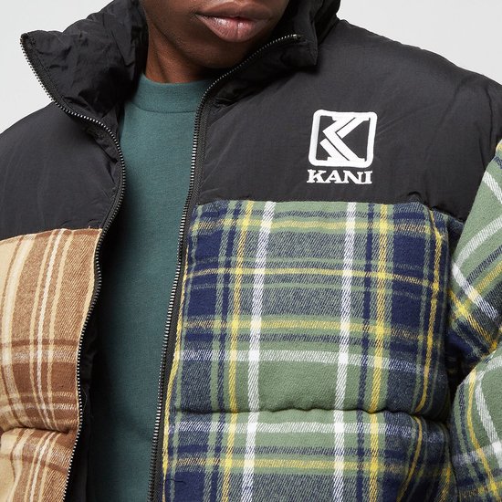 Flanelová Péřová Bunda Karl Kani OG Flannel Block Puffer Jacket Multicolor