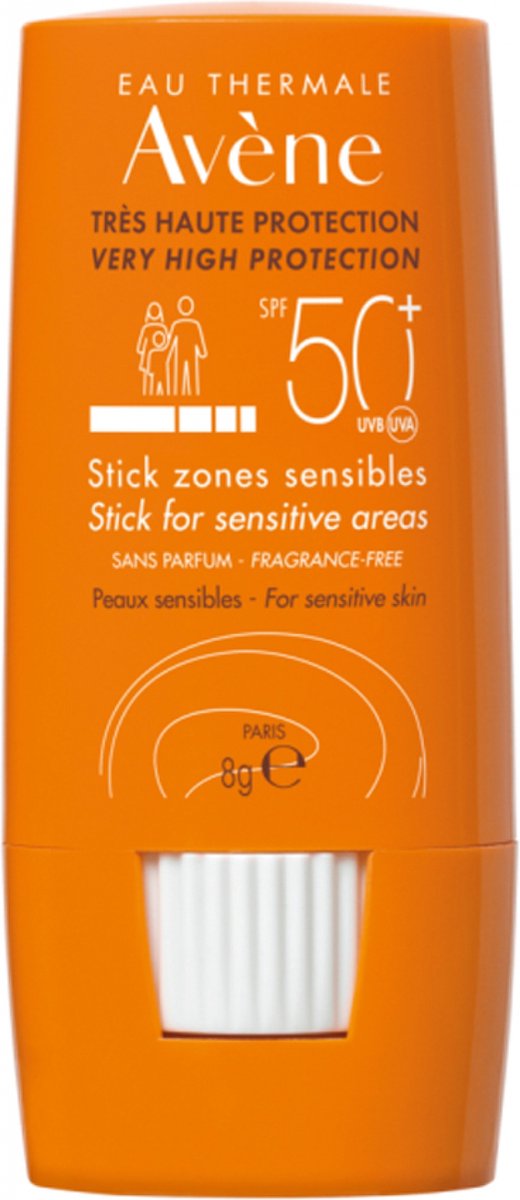 Goedkoopste Avène Zonnebrandcrème Solaire Haute Sensitive Avene Spf 50 Stick - Zonnebrand - 8 ml