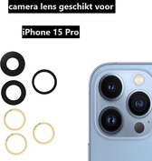 Camera Lens voor iPhone 15 pro set van 3 - Back camera lens cover - Achtercamera - Rear camera glazen lens voor iphone 15 Pro