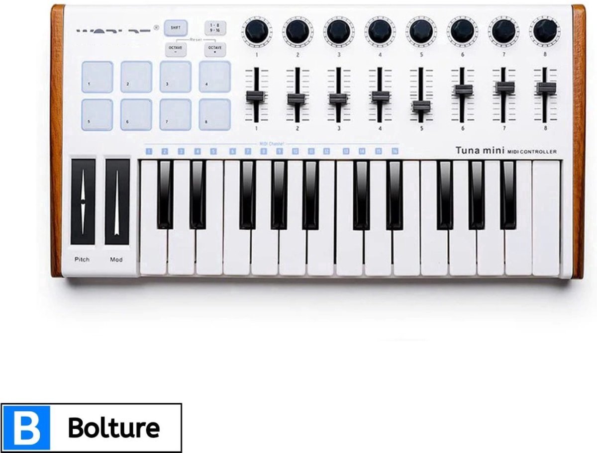 Bolture Elektrische Piano - Keyboard met Mengpaneel - Digitale Piano - Wit