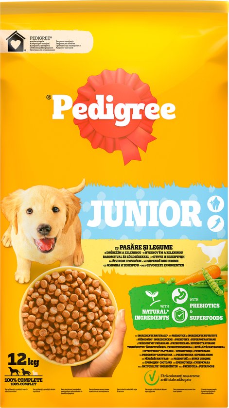 Pedigree Hondenbrokken - Junior - Gevogelte en Groenten - 12kg
