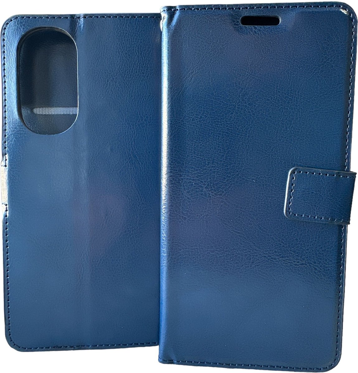 Portemonnee Book Case Hoesje Geschikt voor: Motorola Edge 30 Pro - donker blauw