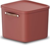 Opbergbox 40 l, kunststof, rood, 40 (39,5 x 38,0 x 34,0 cm)