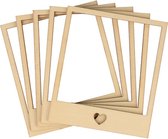 Artemio lot de 5 mini cadres photo en bois de 9x10,5 cm