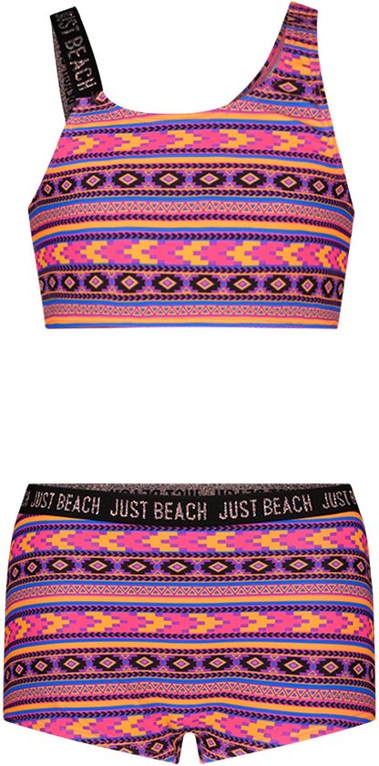 Just Beach J401-5014 Meisjes Bikini - Purple aztek - Maat 146-152