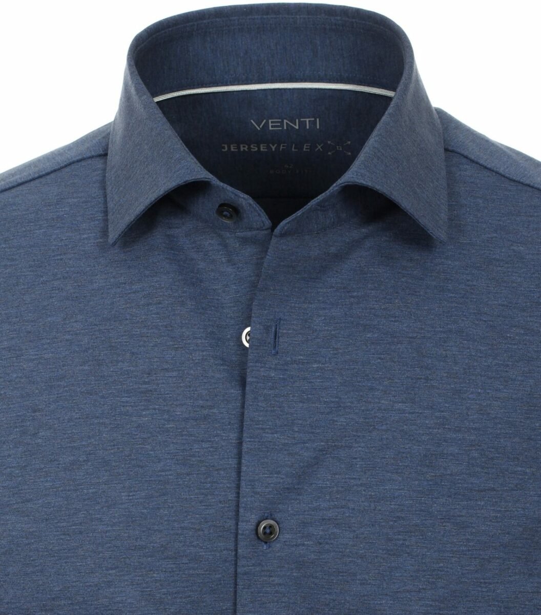 Blauw Venti Jerseyflex Overhemd Body Fit 123955800-101 - XXL