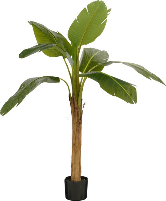 Mica Decorations Plante Artificielle Bananier en Pot - H155 x Ø90 cm - Vert