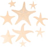 Artemio 9 silhouettes d'étoiles de mer - bois