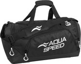 Aqua Speed Duurzame Lichtgewicht Sporttas / Zwemtas - Zwart - Maat M (48x25x29 cm) - 34L - Hoogwaardig Polyester