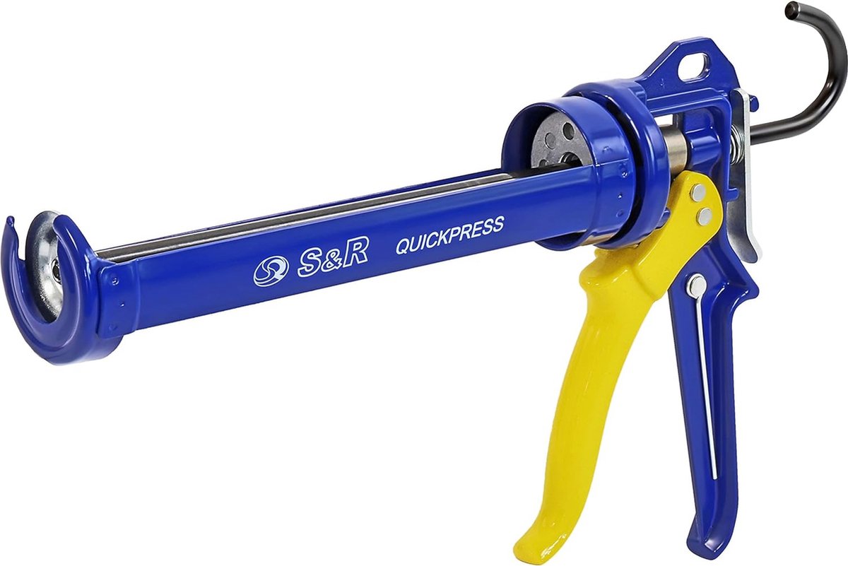 Cartouchepers met draaiframe voor cartridges tot 310 ml, professionele siliconen spuit, spuitpistool met duwverhouding van 18:1, met reinigingspin voor verstopte sproeiers