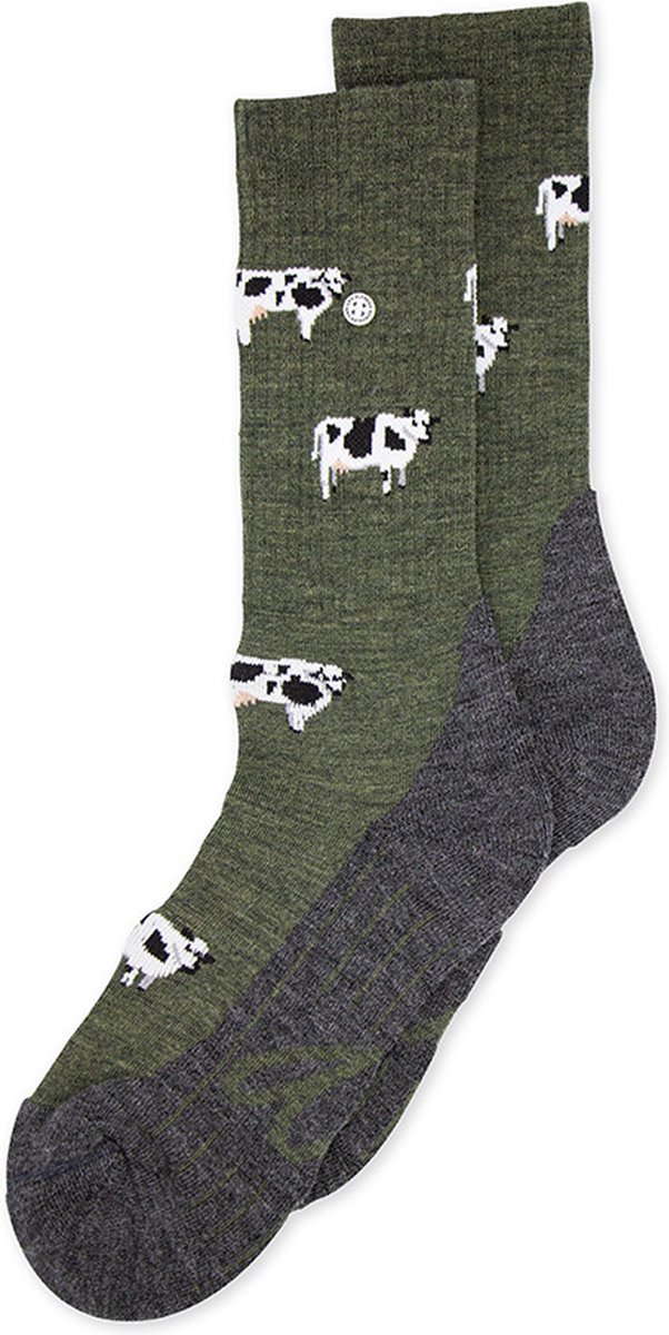 Alfredo Gonzales Wandelsok Wol Cows AG-SK-HIKE-01 118 Army/White/Grey S(38-41)