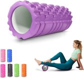 Mobiclinic® FitRoller - Foam Roller - Schuimroller en EVA-schuim - 14x33 cm - Pilates - Yoga - Rekoefeningen - Draagbaar - Multifunctioneel gebruik - Voor het hele lichaam - 3 Intensiteitsniveaus - Paars