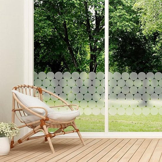 Zindoo Raamfolie, ondoorzichtig, zonder lijm, 3D, regenboogkleuren, effect onder licht, zichtwerende folie, raam, kleurrijk, statische folie, anti-uv, 44,5 x 200 cm
