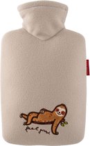 Warmwaterkruik klassiek 1,8 l met fleece overtrek feel good beige