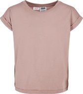 Urban Classics Kinder Tshirt - Kids 146/152- Organic Extended Shoulder Pink