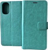 Portemonnee Book Case Hoesje Geschikt voor: Xiaomi Redmi Note 11 | 11S - Mintgroen