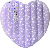 Matelas gonflable Swim Essentials pour piscine – Coeur – Imprimé panthère lilas – 150 x 120 cm