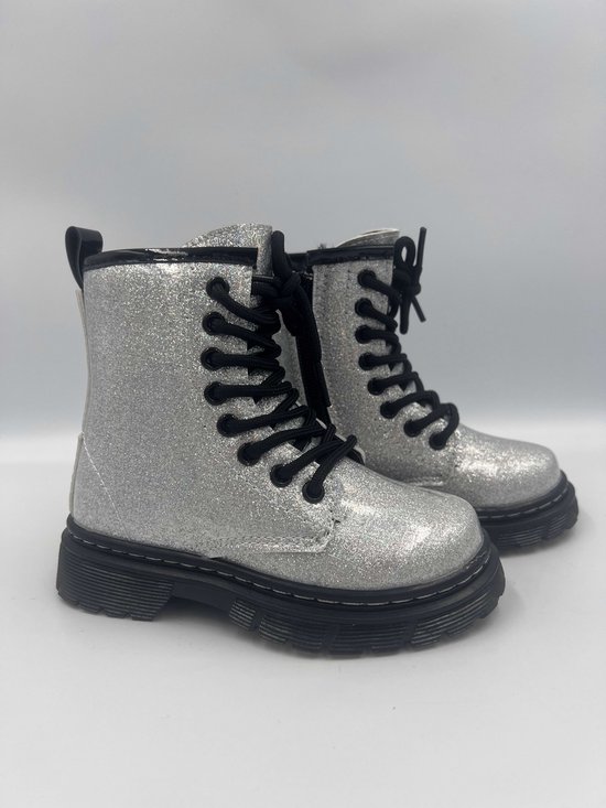 Meisjes Boots Glamour zilver Maat 25