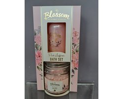 Geschenkset Pink Saffraan - douchegel & badzout - vegan