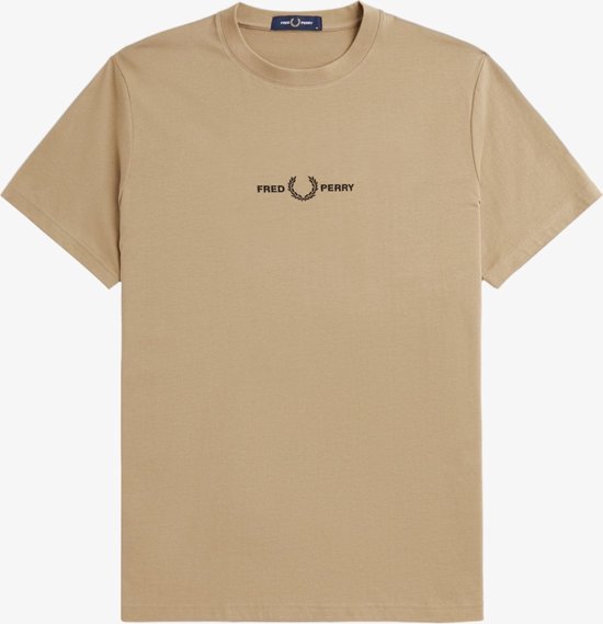 Fred Perry Embroidered t-shirt - warm stone