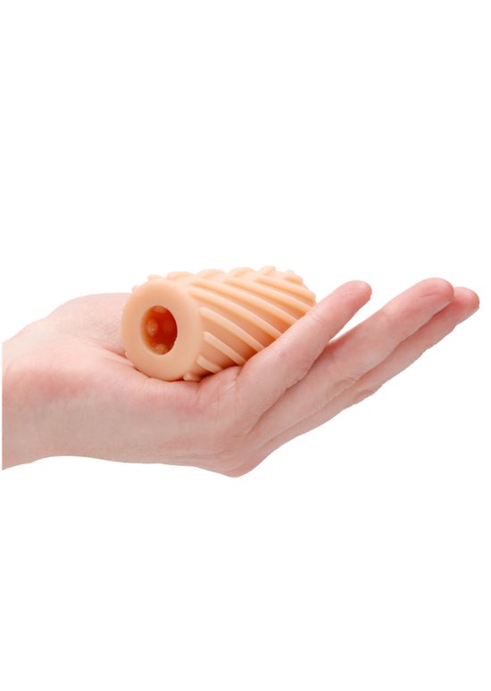 Foto: Slt self lubrication pocket masturbator voor op reis met soepele penetratie dankzij zelfvoorzienend glijmiddel beige