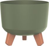 Prosperplast Gracia - Pot de fleurs avec pieds - Rond / diamètre 200 mm - Vert