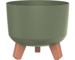 Prosperplast Gracia - Bloempot met pootjes - Rond / diameter 200 mm - Groen