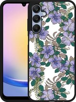 Cazy Hardcase Hoesje geschikt voor Samsung Galaxy A25 Purple Flowers