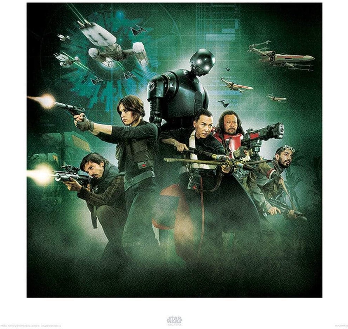 Pyramid Kunstdruk Star Wars - Rogue One Attack 40x40cm Divers