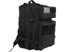 Waterdichte Militaire Rugzak - 45L -Militaire Tactische Backpack voor Heren - Grote Capaciteit 900D Waterdicht Oxford Stof - Hoge Dichtheid Meerdere Zakken - voor Wandelen Kamperen, Bergbeklimmen, Jagen, Buiten Fietsen(Kleur: Black)