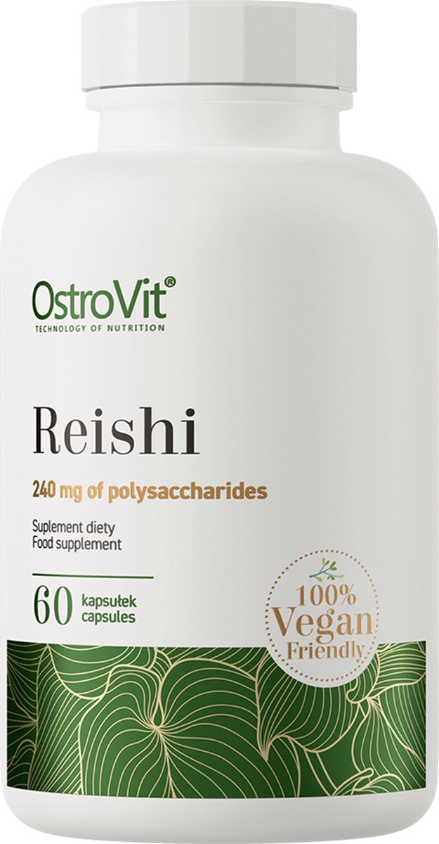 Goedkoopste Superfoods - Reishi - VEGE - 60 Capsules - OstroVit - Supplementen - Laboratorium Geteste Kwaliteit!