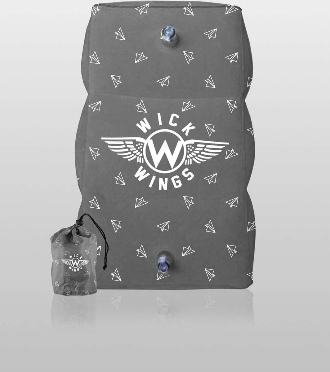 Wick Wings - Wick Air Vliegtuigbedje - Opblaasbaar - Reiskussen - Voetensteun - Antislip - Wick Wings