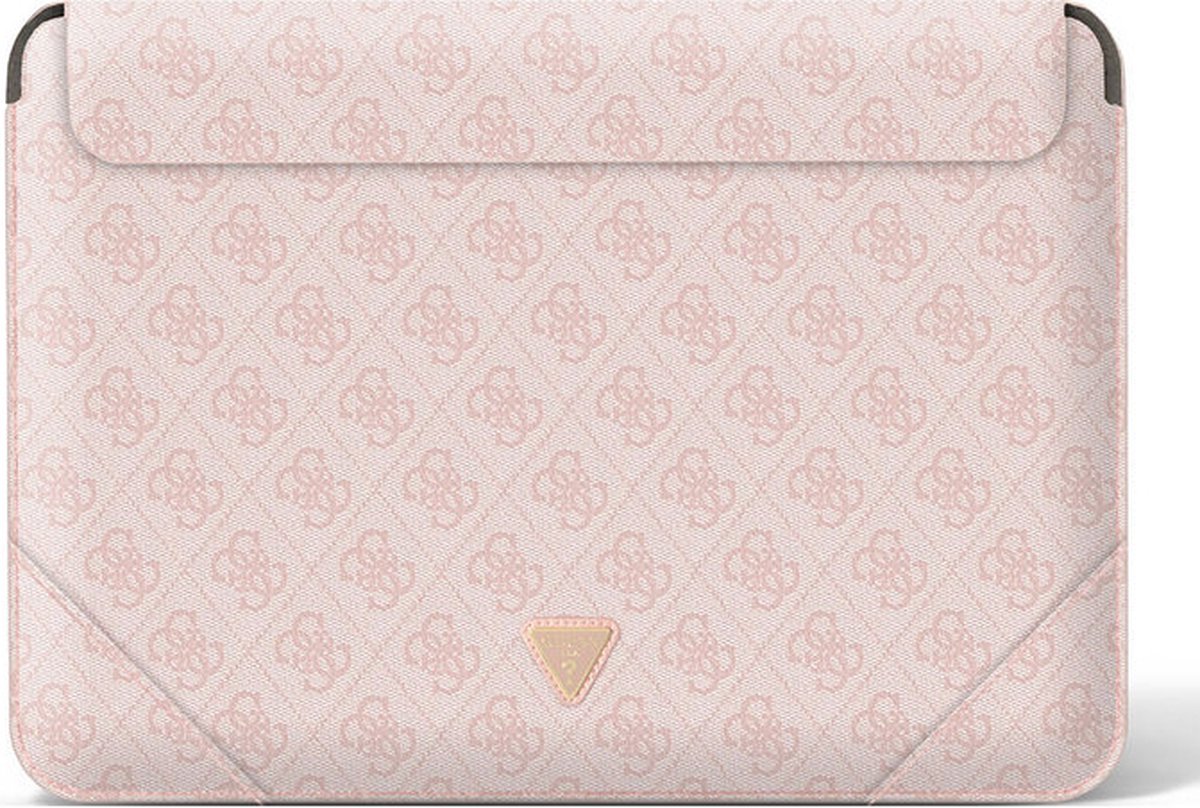 Guess 4G Triangle Laptoptas - Geschikt voor o.a. Apple MacBook (13/14) - Roze