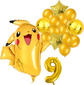 Pokemon ballon set - 62x78cm - Folie Ballon - Pokemon - Pikachu - Themafeest - 9 jaar - Verjaardag - Ballonnen - Versiering - Helium ballon