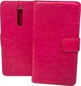 Portemonnee Book Case Hoesje Geschikt voor: Nokia 8 - Roze