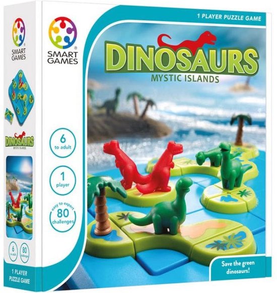 SmartGames - Dinosaurs Mystic Islands - 80 opdrachten - Breinbreker - SmartGames