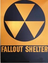 Fallout Shelter. Metalen wandbord 30 x 40 cm
