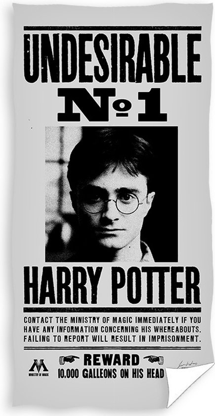 Harry Potter Strandlaken Wanted - 70 x 140 cm - Multi