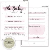 OH Bébé! Baby Shower Fill-in Cards BSG409 Girl/Girl/Rose (20 pcs) - Oh Bébé - Baby Cards - Baby Predictions - Baby Shower - Baby Shower Games - Gender Reveal