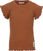 Looxs Revolution 2411-7433 Tops & T-shirts Meisjes - Shirt - Bruin - Maat 116