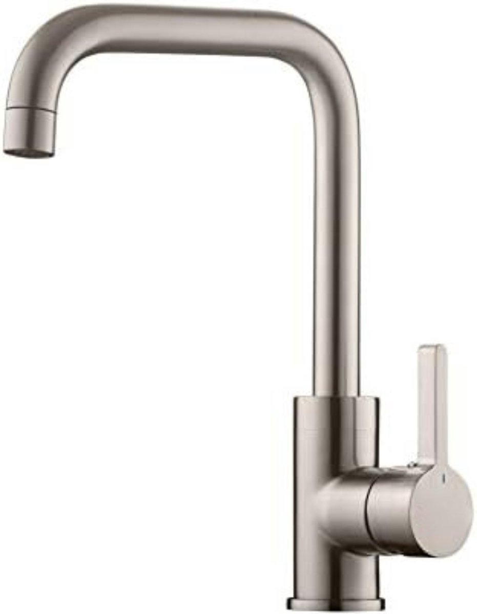 Keukenkraan Wandmontage - Wandkraan Keuken - Wandkraan Bovenuitloop - Wandkraan Onderuitloop - Muurkraan Keuken - Grijs