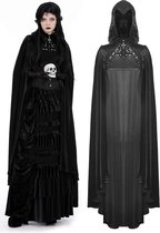 Dark in Love - Gothic knight errant sexy cutout chest Cape/Mantel/Poncho - S - Zwart